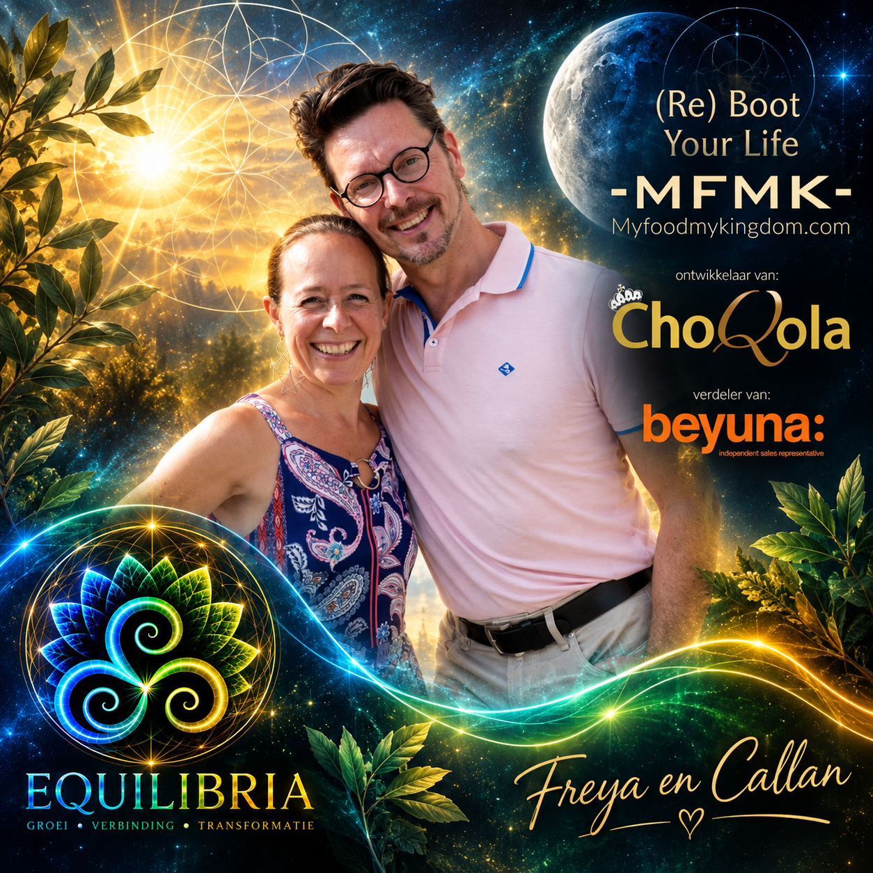 Freya en Callan — MFMK — (Re) Boot Your Life — Myfoodmykingdom.com, ontwikkelaar van ChoQola en verdeler van beyuna